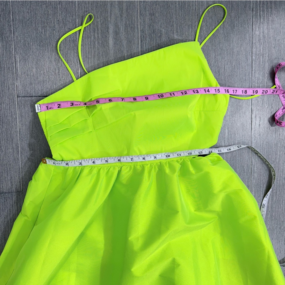 NWT J Crew Collection Limited Edition Taffeta Side Cutout Midi Dress Citrus 8 - Picture 15 of 16